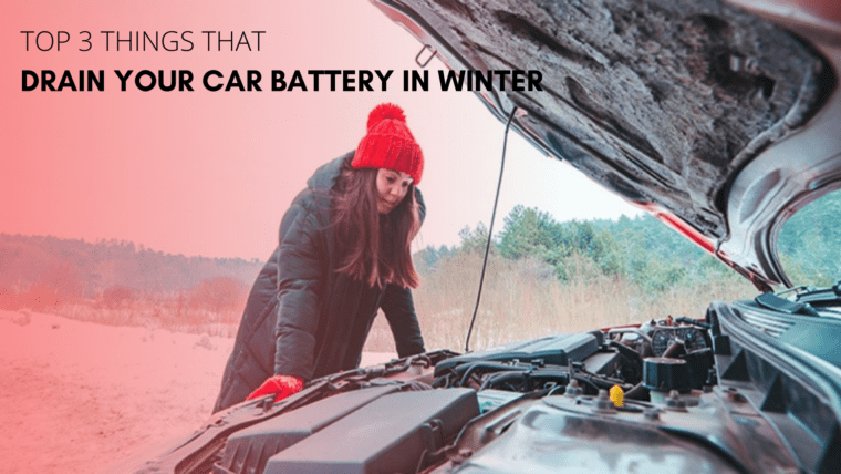 drain your car battery in winter